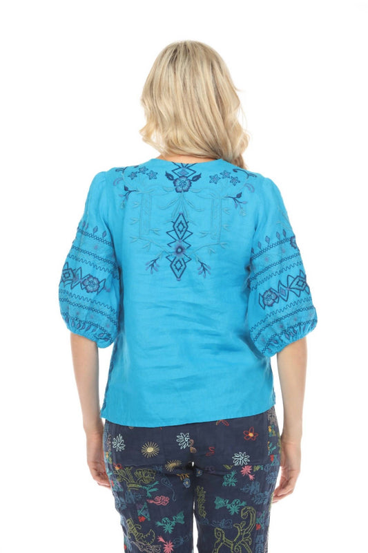 Johnny Was - Taria Linen Relaxed Blouse