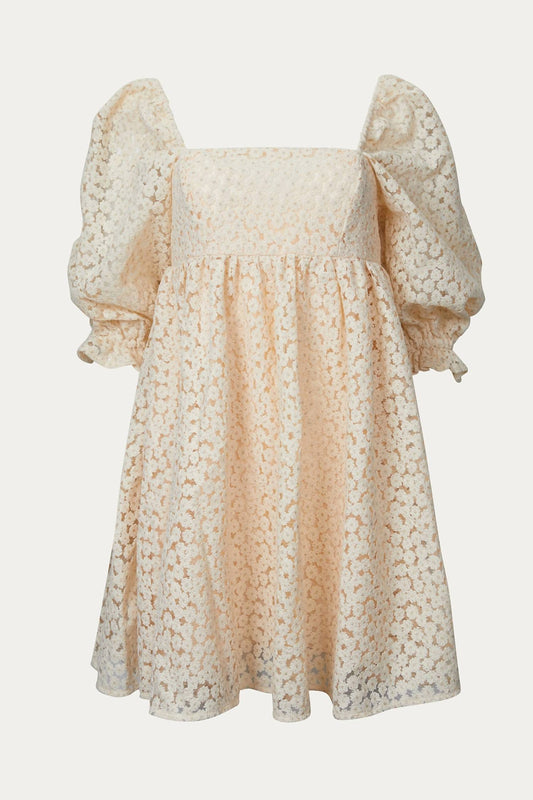 CROCHET-LACE BABY DOLL MINI DRESS