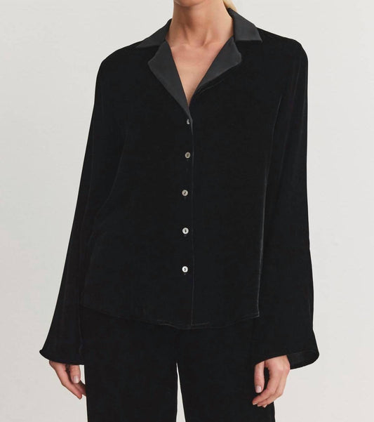 Velvet By Graham & Spencer - Brenna Silk Velvet Shirt