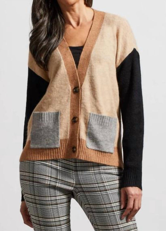 Tribal - Color Block Sweater Cardigan