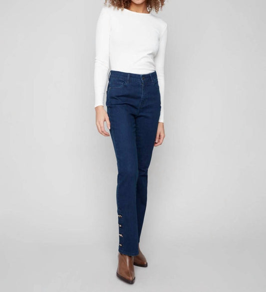 Charlie B - Bootcut Stretch Denim With Gem Buttons