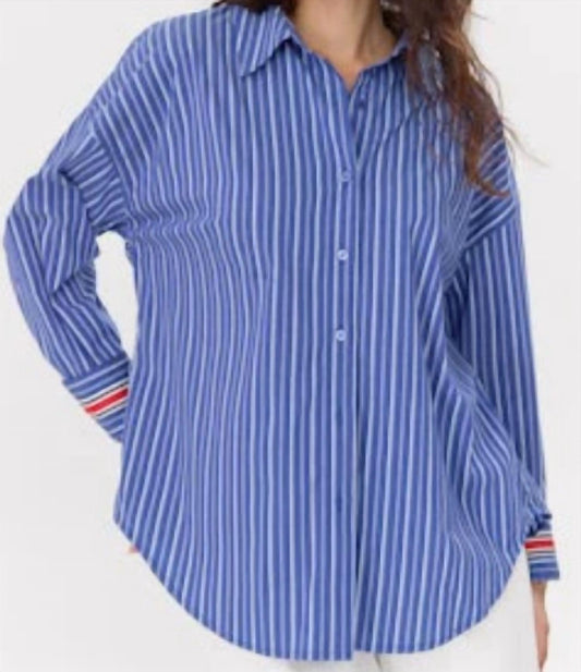 Greylin - Hattie Poplin Oversized Stripe Shirt