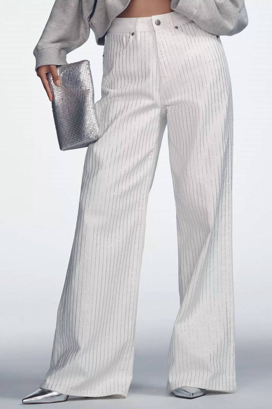 Good American - Sparkle-lined Good Ease Relaxed Jeans