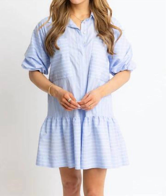 Karlie - Stripe Poplin Pocket Dress