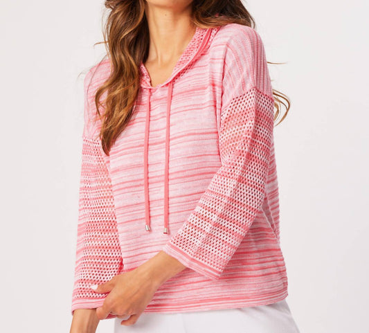 French Kyss - Drawstring Hoodie Top