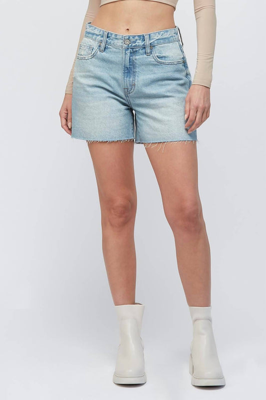 Hidden - Riley High Rise Denim Boyfriend Shorts