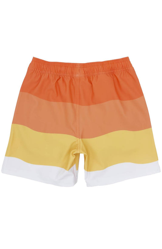 Feather 4 Arrow - Boy's Wave Stripe Volley Swim Trunk