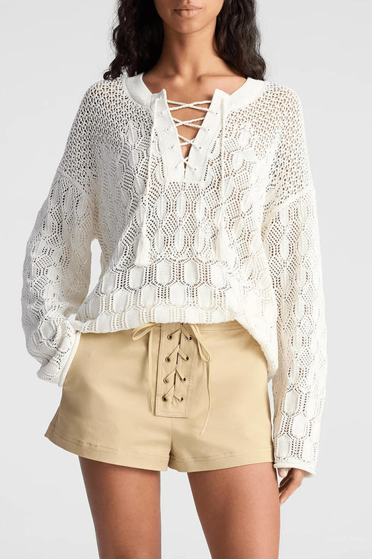 A.L.C. - Keri Crochet Knit Sweater