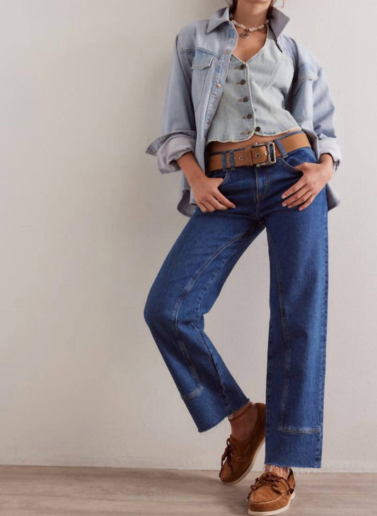 Free People - Risk Taker Mid Rise Straight Denim Jeans