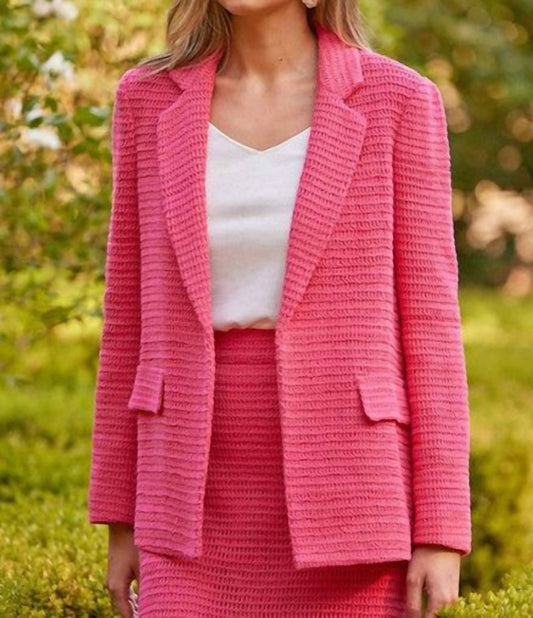 Skies Are Blue - Long Sleeve Crochet Blazer