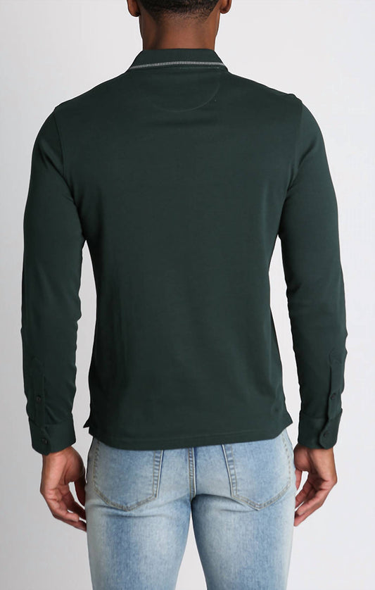 Jachs New York - Luxe Cotton Long Sleeve Polo Shirt