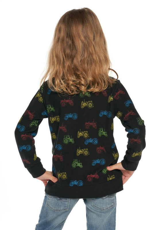 Chaser - Kids Tractor Party Pullover Sweatshirt