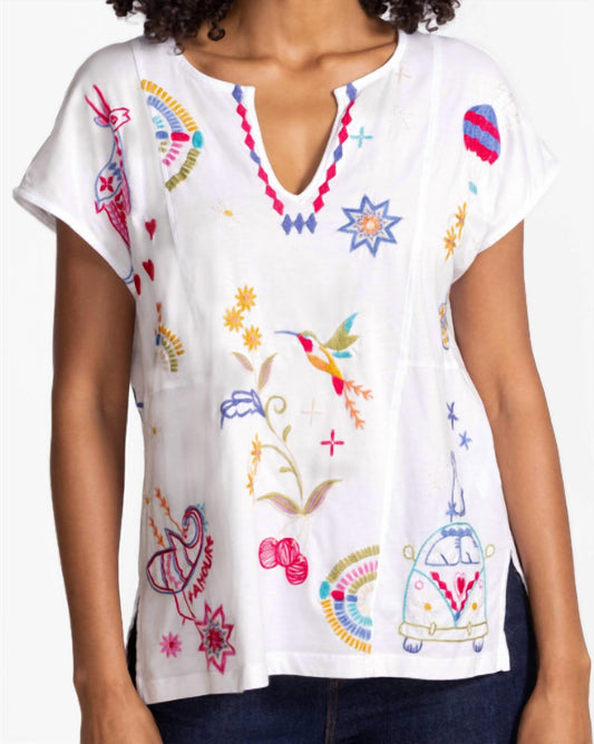 Johnny Was - Easy Paneled V-neck Tee