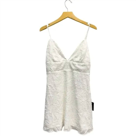 Lulus - Women's Floral Jacquard Babydoll Dress