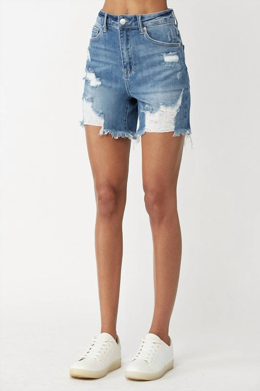 Risen - High Rise Distressed Short