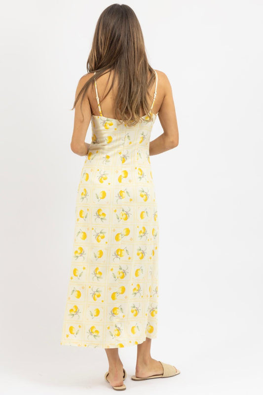 Able - LEMON LINEN MAXI DRESS
