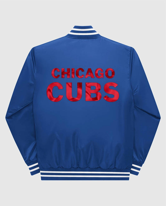 Starter - Men's Chicago Cubs Varsity Satin Full Snap Jacket