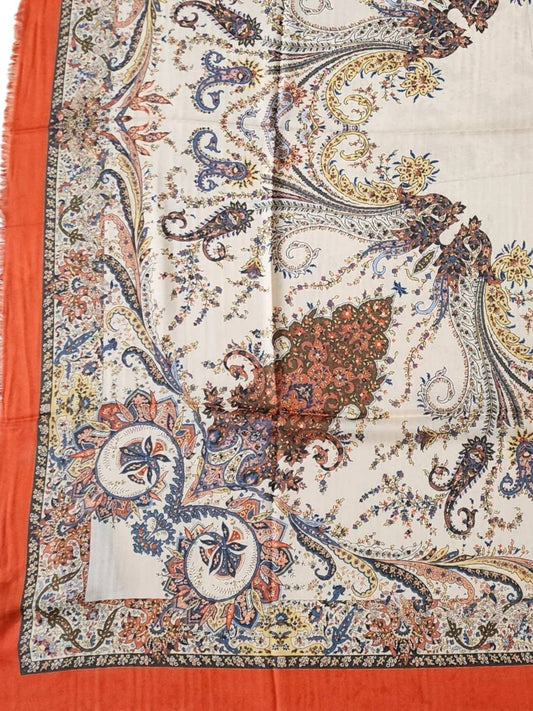 Etro - Women's Paisley & Floral Wool Blend Sheer Shawl Scarf