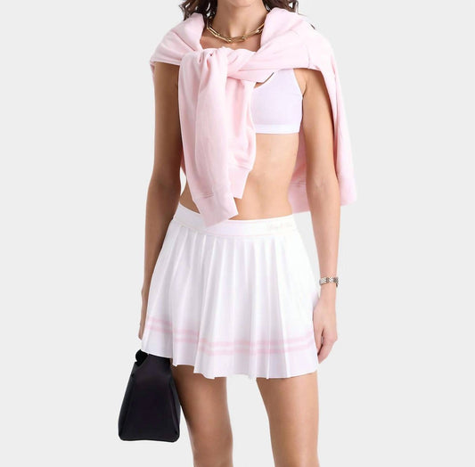 Sporty And Rich - Vendome Script Logo Pleated Skort