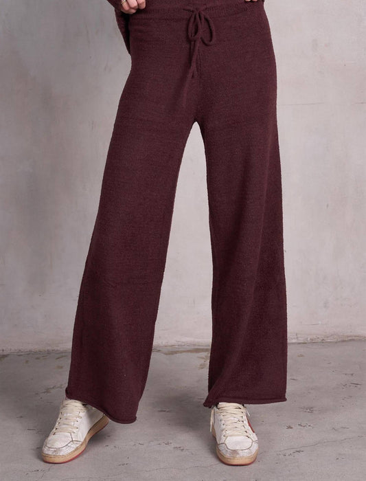 Labiz Fashion - V-neck Wide Cuff Knit Cardigan And Pants