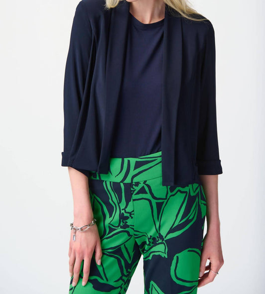 Joseph Ribkoff - Silky Knit Shawl Collar Cover-up Cardigan