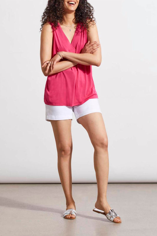 Tribal - Front Pleat V-neck Modal Top