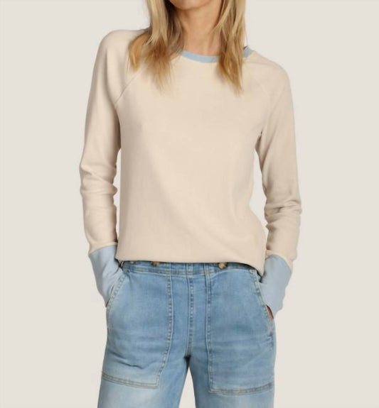 Dylan - Contrast Rib Raglan Top
