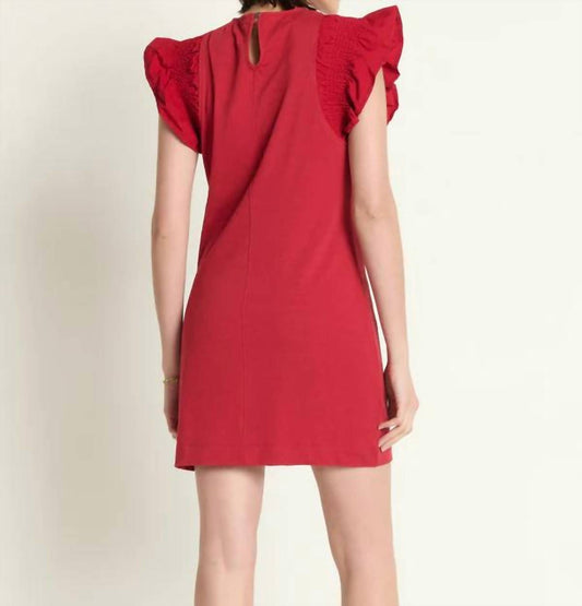 Nation Ltd - Ellis Ruffle Sleeve Dress