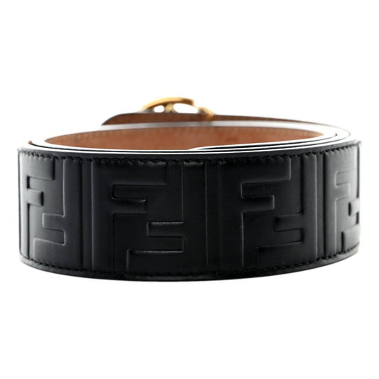 Fendi - Women's Ff Calfskin Leather Embossed Belt