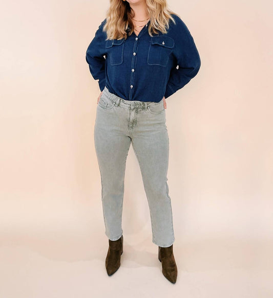 Fdj - Olivia Mid Rise Straight Jeans