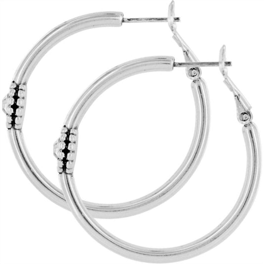 Brighton - Women's Twinkle Medium Hoop Post Earrings
