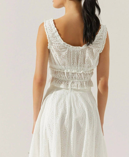 Astr - Kissel Tiered Eyelet Top