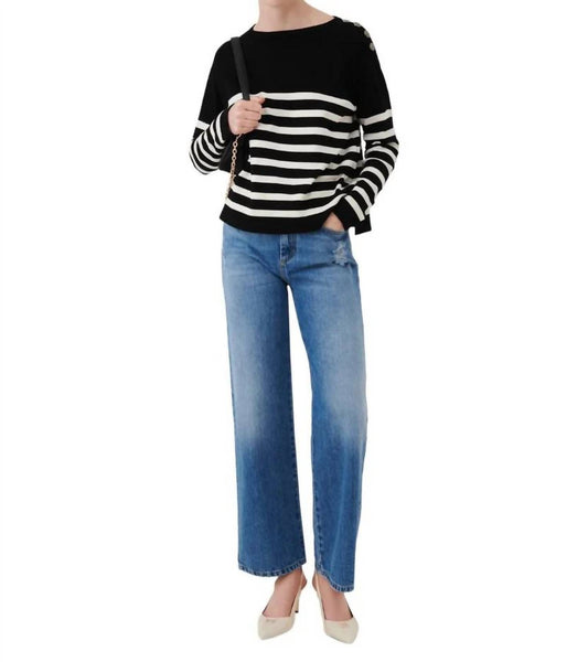 Marella - Fiorina Long Sleeve Crew Button Detail Sweater