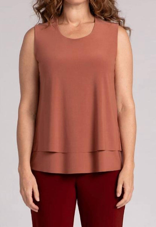 Sympli - Sleeveless Double Layer Shell Top