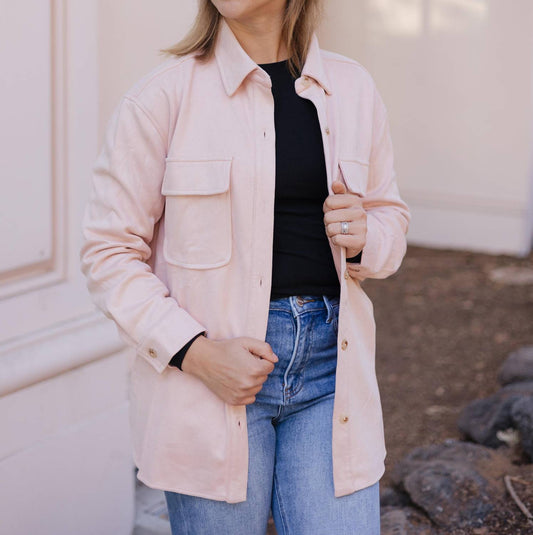 Allie Rose - Chelsea Button Front Shacket