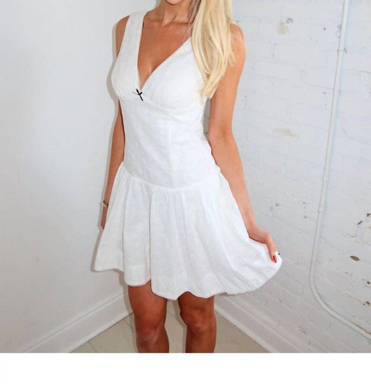 Nia - Cabaello V-neck Mini Dress