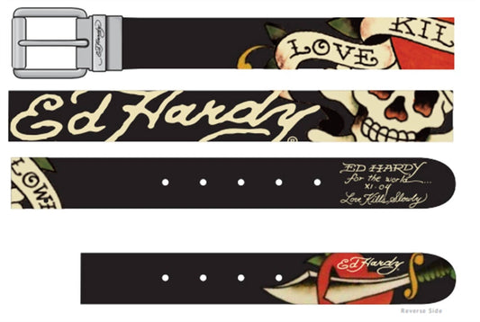 Ed Hardy - Men's Skull And Sword Belt