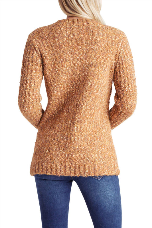 Kensie - Twisted Slub Boucle Long Sleeve Cardigan