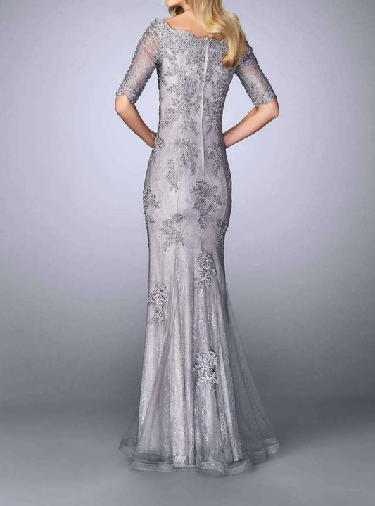 La Femme - Applique Evening Gown