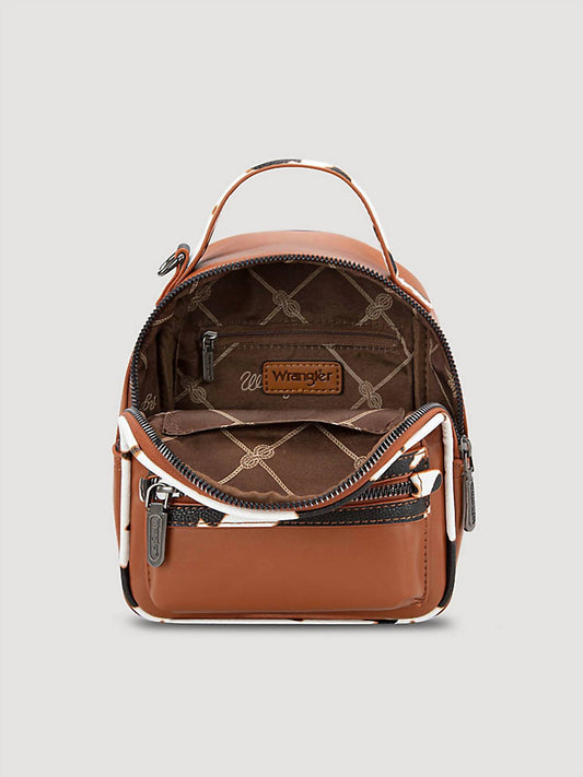 Wrangler - Mini backpack with cow print trim