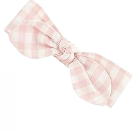 Mudpie - Girls Easter Check Bubble & Headband Set