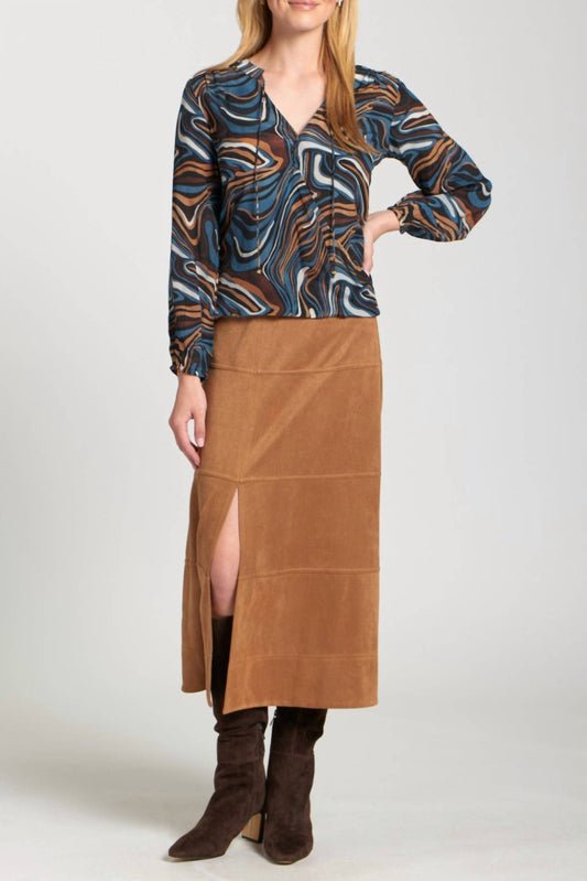 Apny - Vegan Suede Skirt