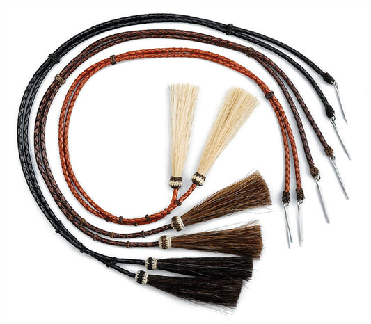 Western Express - Leather Stampede Strings With Horse Hair Tassles