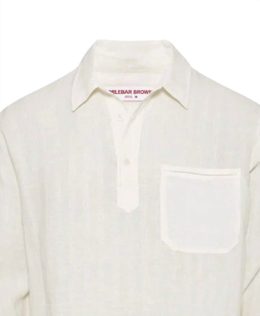 Orlebar Brown - Men's Shanklin Linen Stripe Long Sleeve Shirt