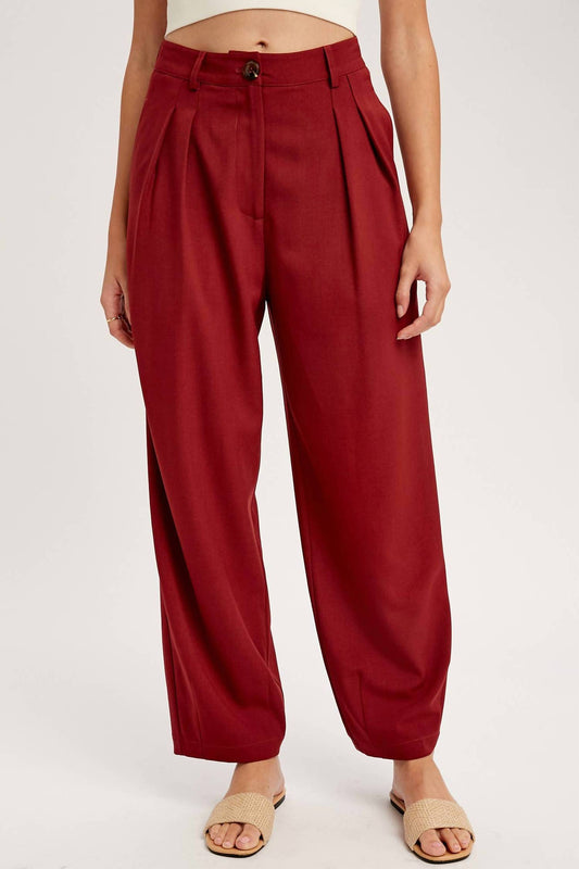 Listicle - Pleated Wide-Leg Trouser