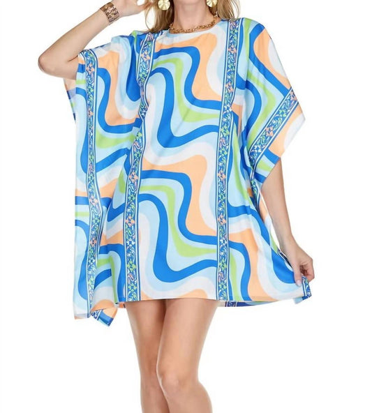 Jade - Waverly Border Half-sleeves Cover-up Dress