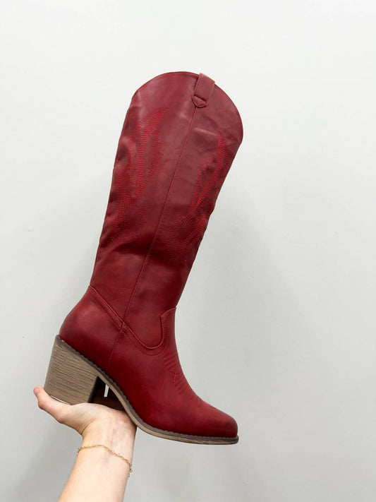 Olem - Crimson Cowboy Boots