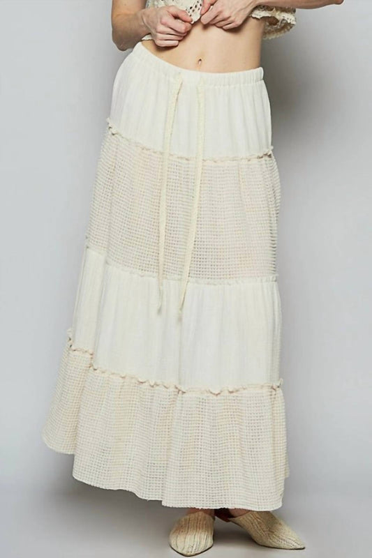 Pol - Western Sky Waffle Skirt