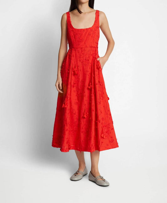 Munthe - Fronia Floral Accent Midi Dress