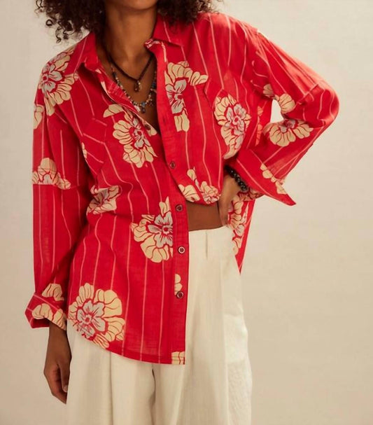 Free People - Hidden Flower Camo Shirt